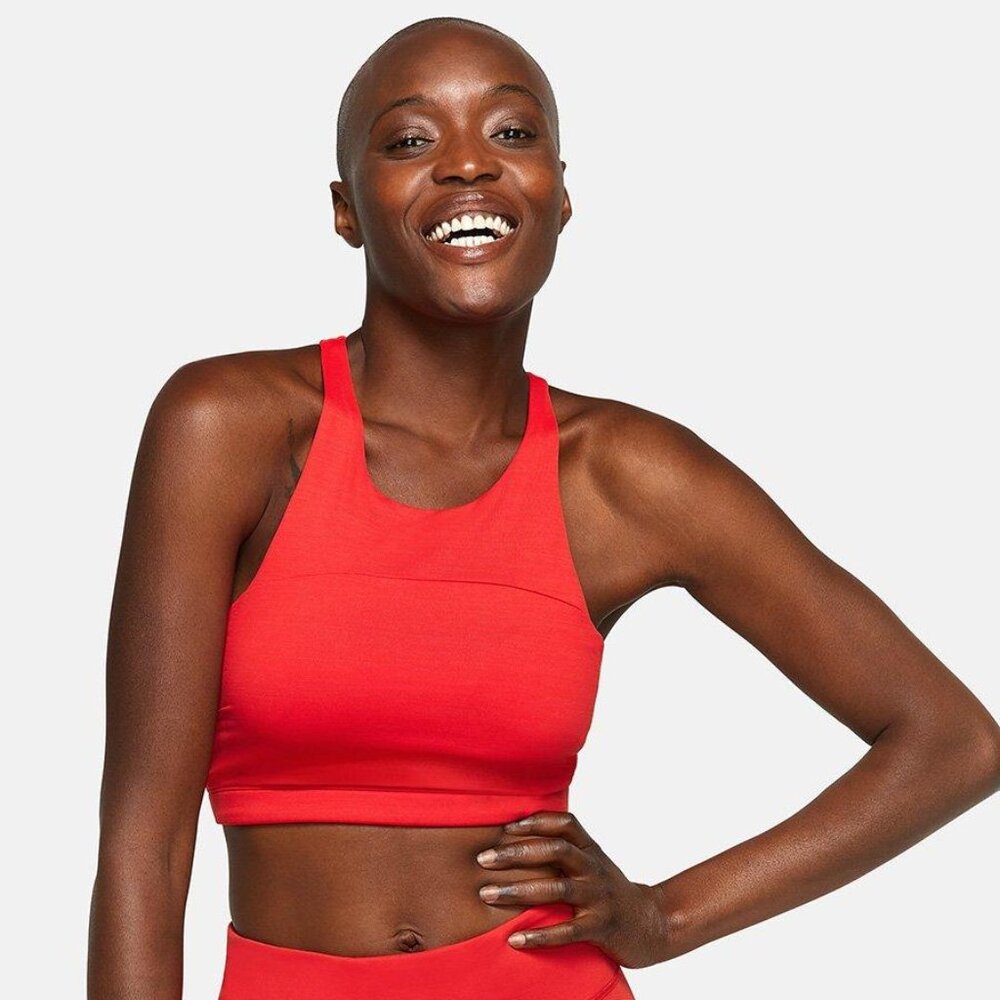 Outdoor Voices red halter bra top